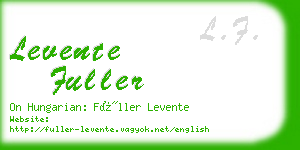 levente fuller business card